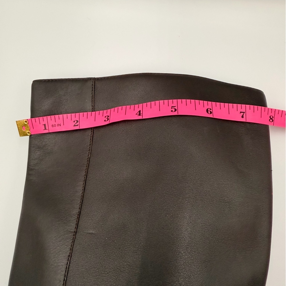 Chadwicks Leather Chocolate Brown Knee High Low Heel Square Toe Classic Boot 11 - Picture 9 of 11